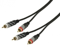 Мультимедийный кабель 2x RCA male - 2x RCA HQCA-A032, 1.5 метра